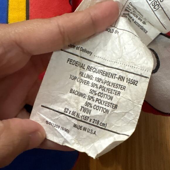 Vintage Rare 90s Disney Aladdin 62x86 in Twin Comforter Blanket Reversible - Picture 6 of 8